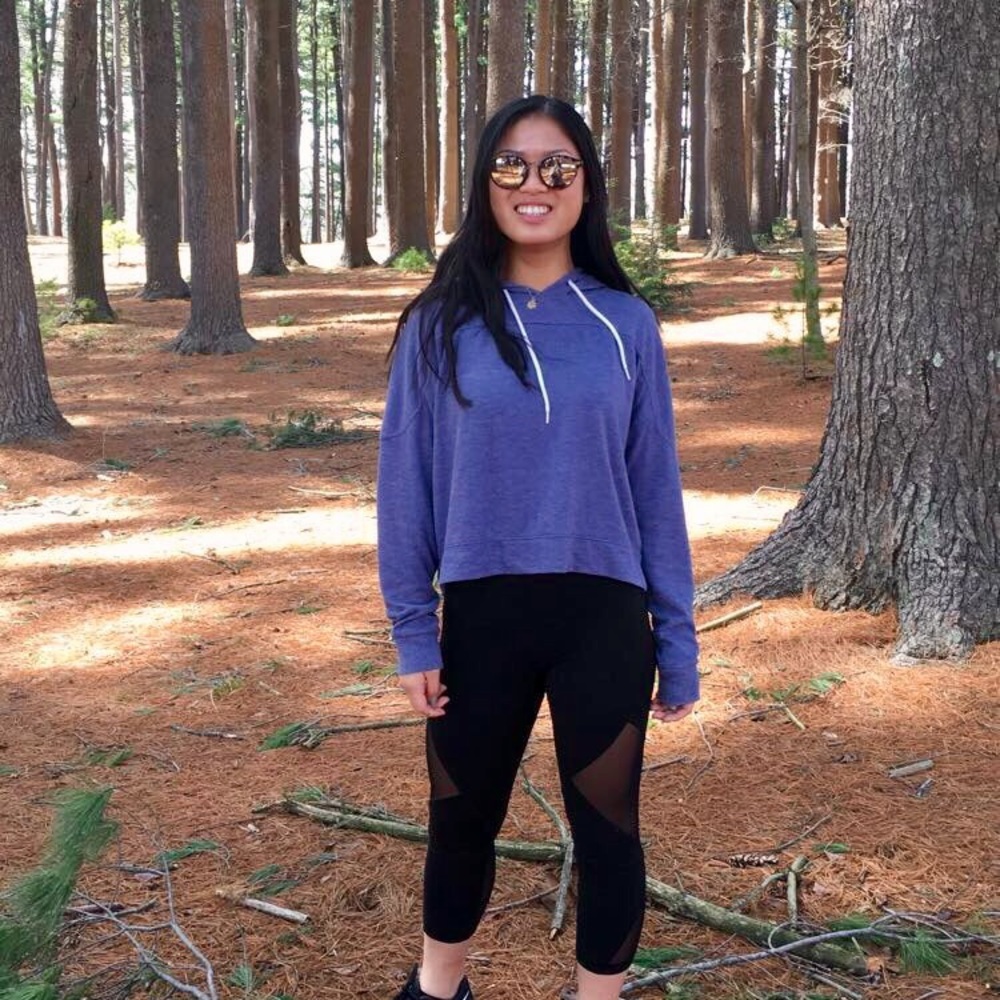 Heathered Blue Athletic Drawstring Sweatshirt